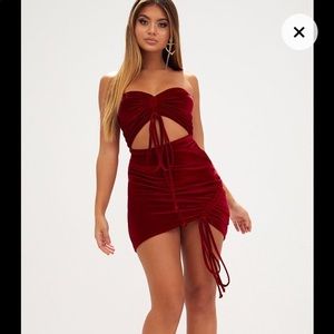 PrettyLittleThing Velvet mini dress